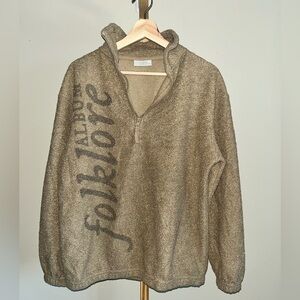 Taylor Swift Official Folklore Sherpa Quarter Zip Sweatshirt